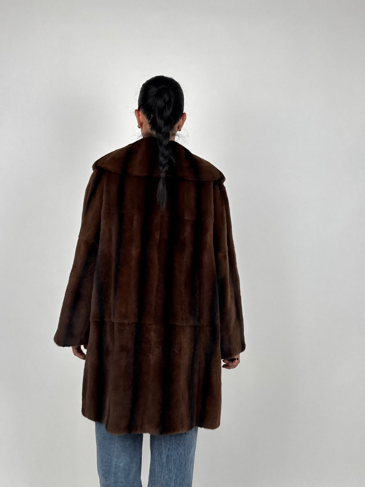 Cappotto in visone rasato N705