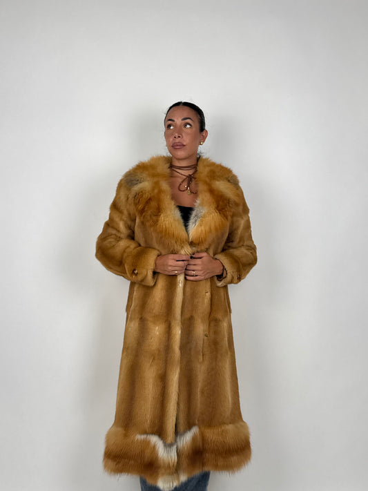 Cappotto in visone e volpe N706