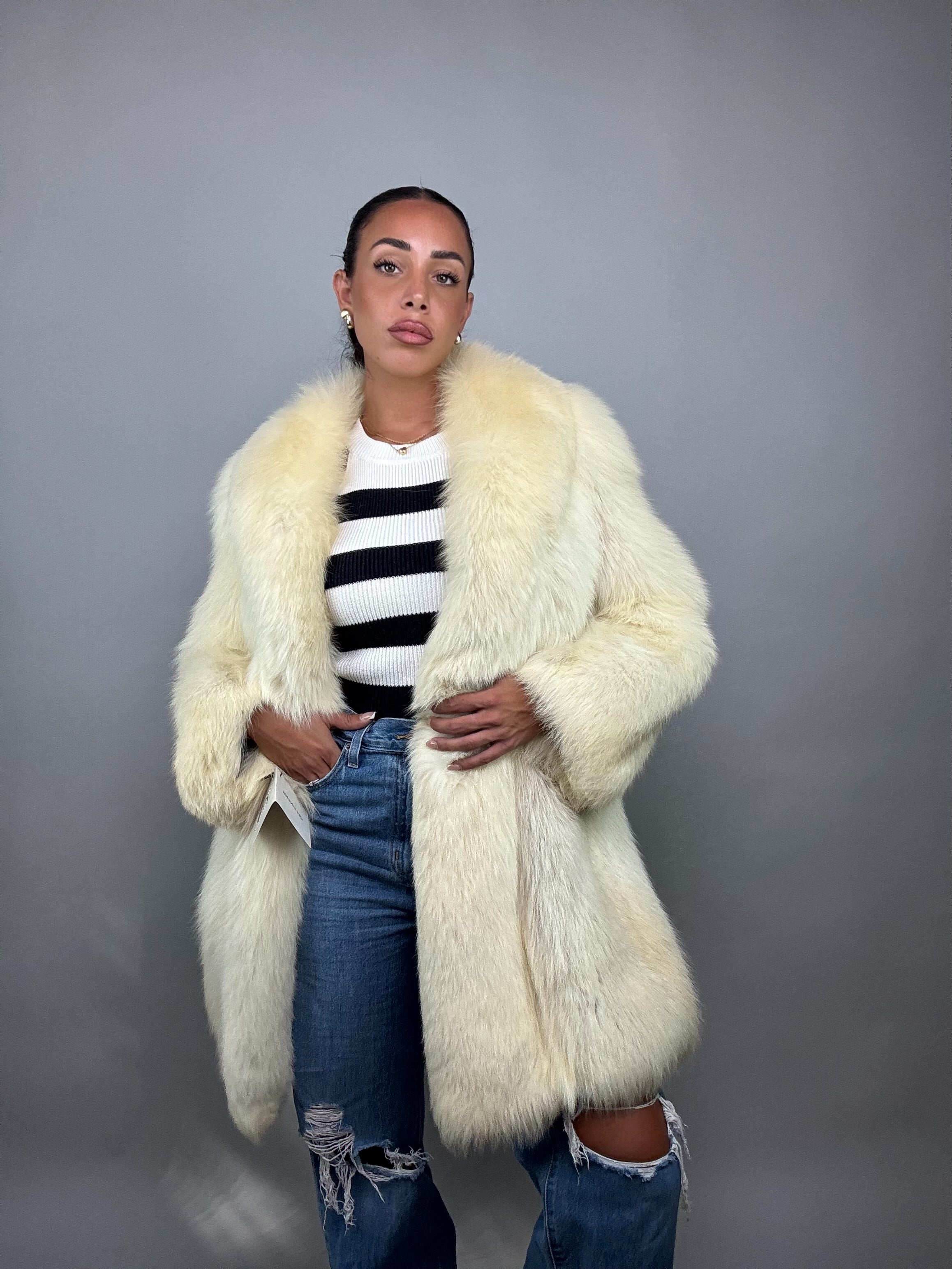 Cappotto in volpe polare