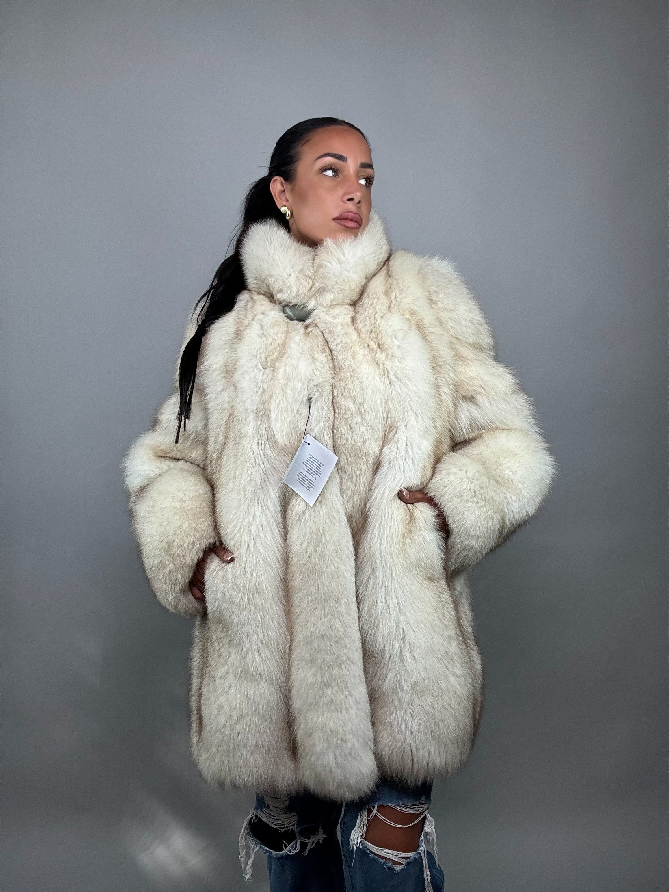 Cappotto in volpe della groenlandia