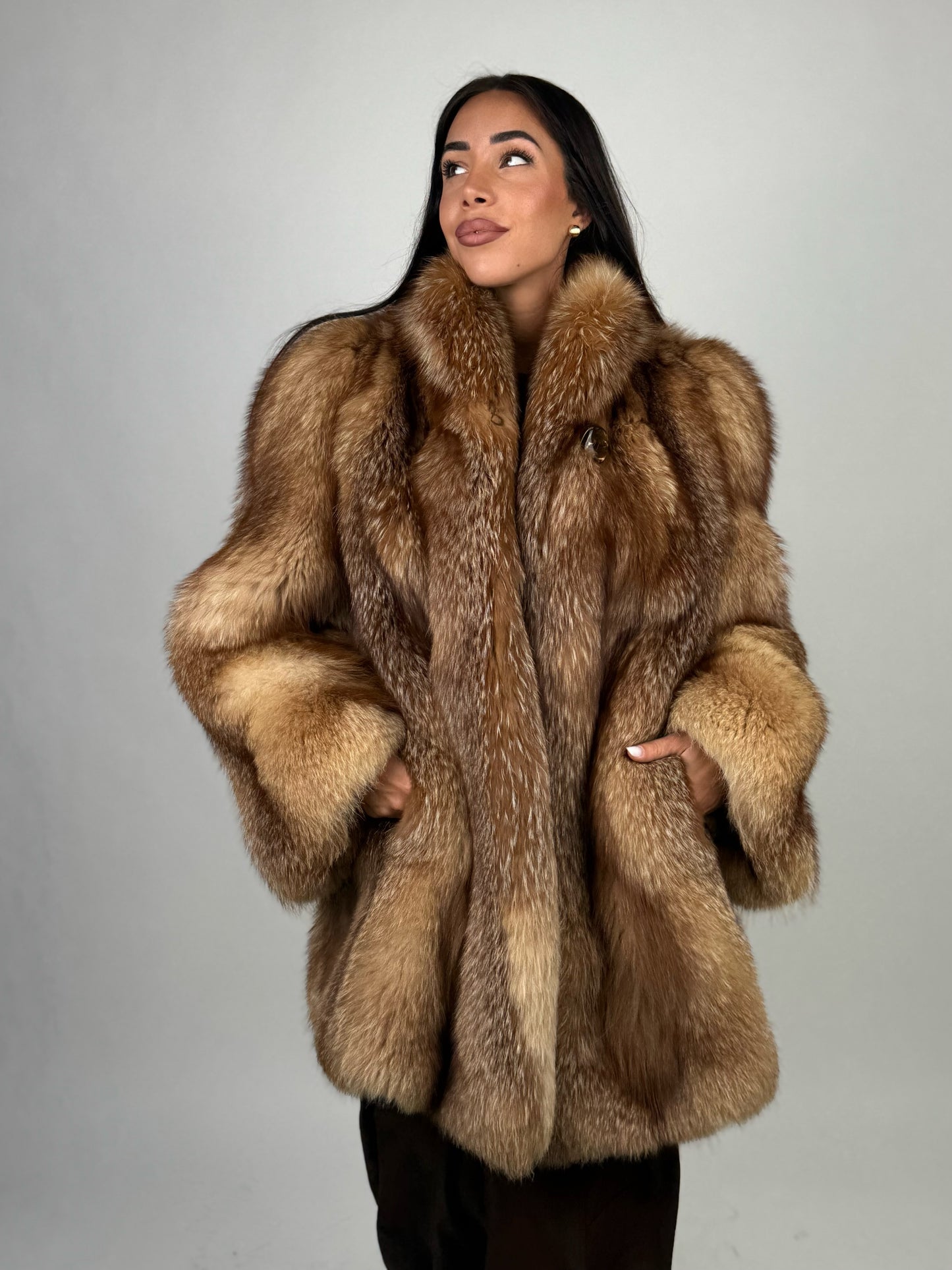 Giacca in volpe caramel N17