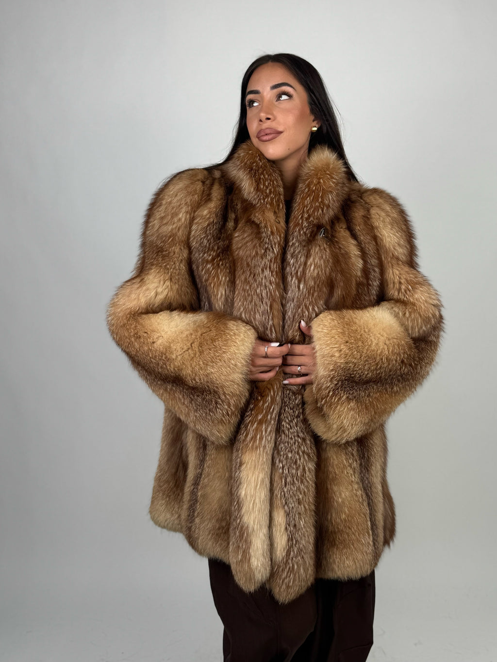 Giacca in volpe caramel N17