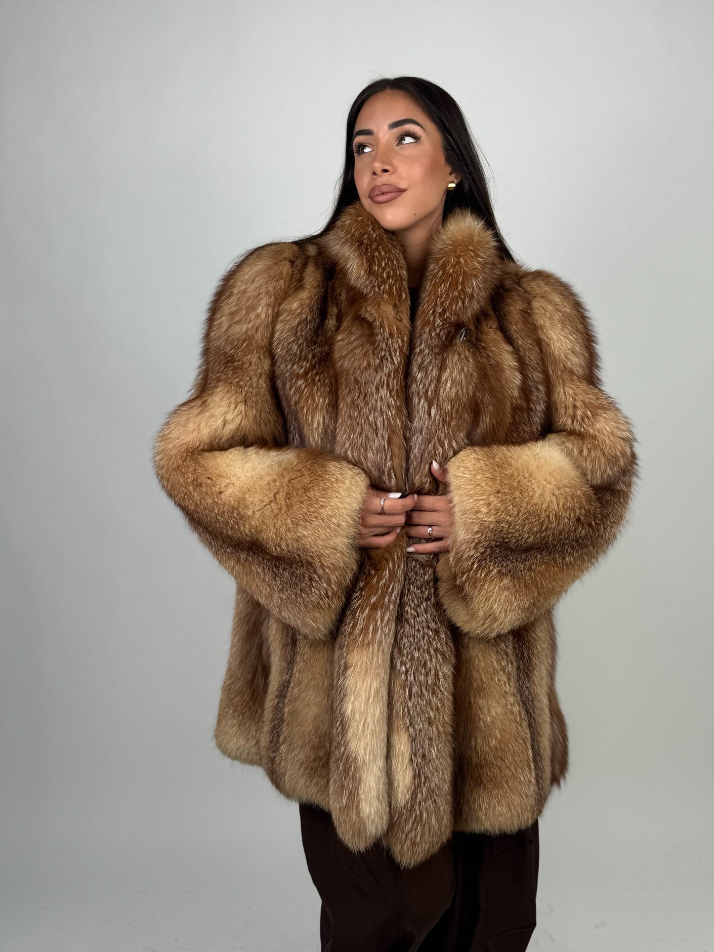Giacca in volpe caramel N17