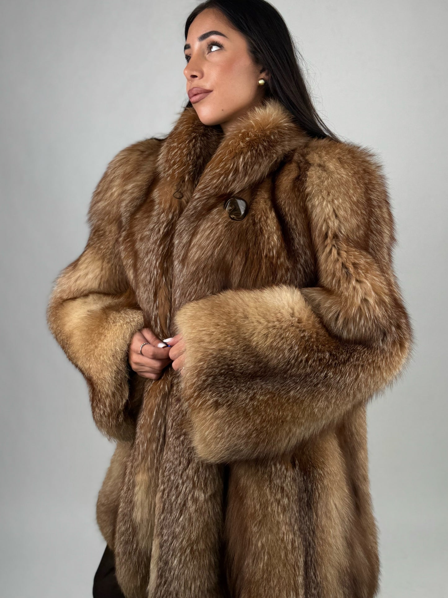 Giacca in volpe caramel N17