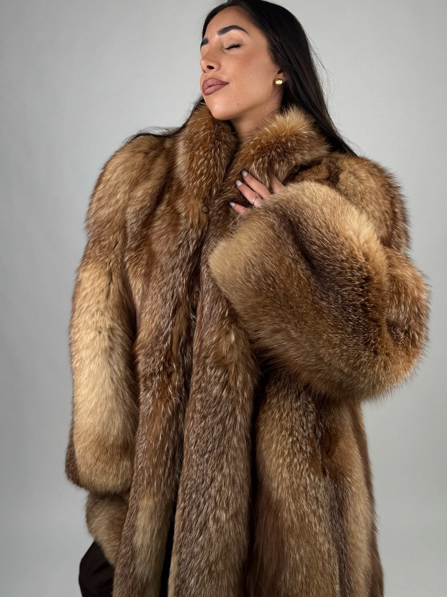Giacca in volpe caramel N17