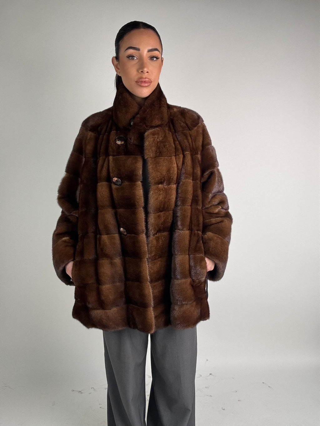 Giacca in visone reversibile N388