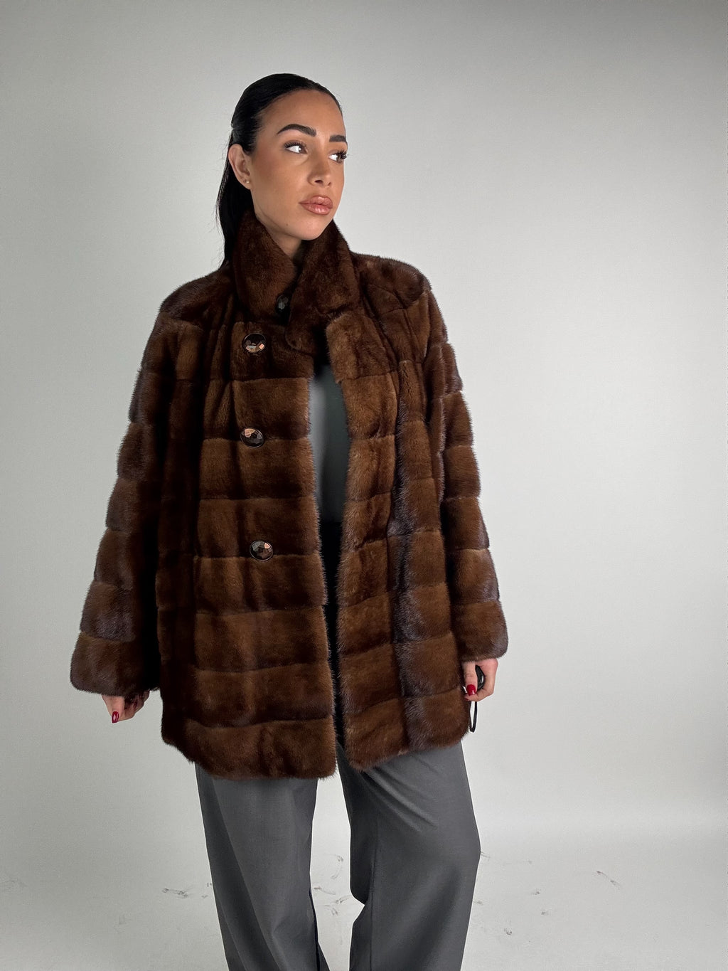 Giacca in visone reversibile N388