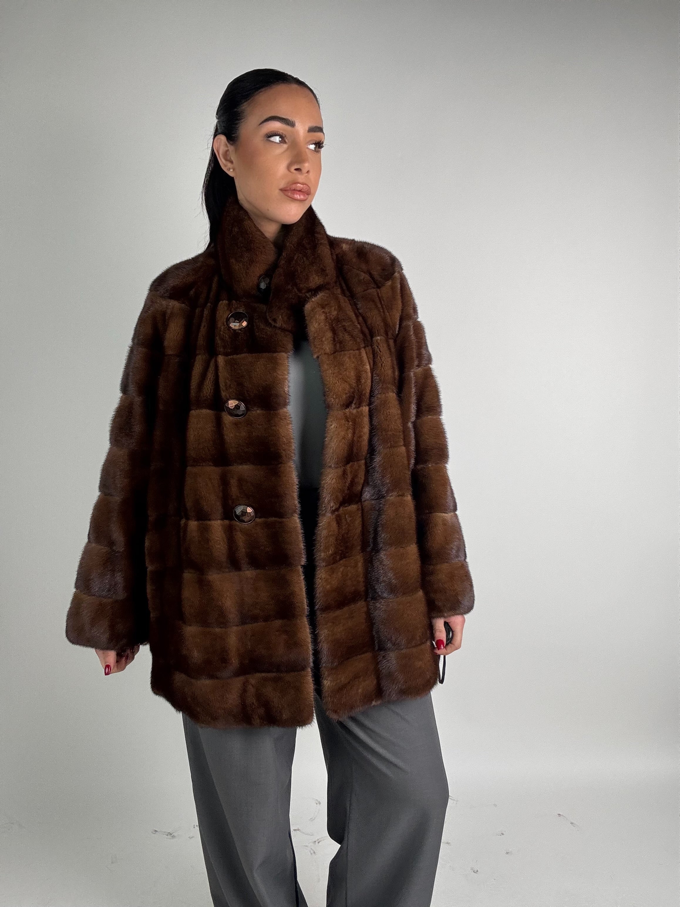 Giacca in visone reversibile N388