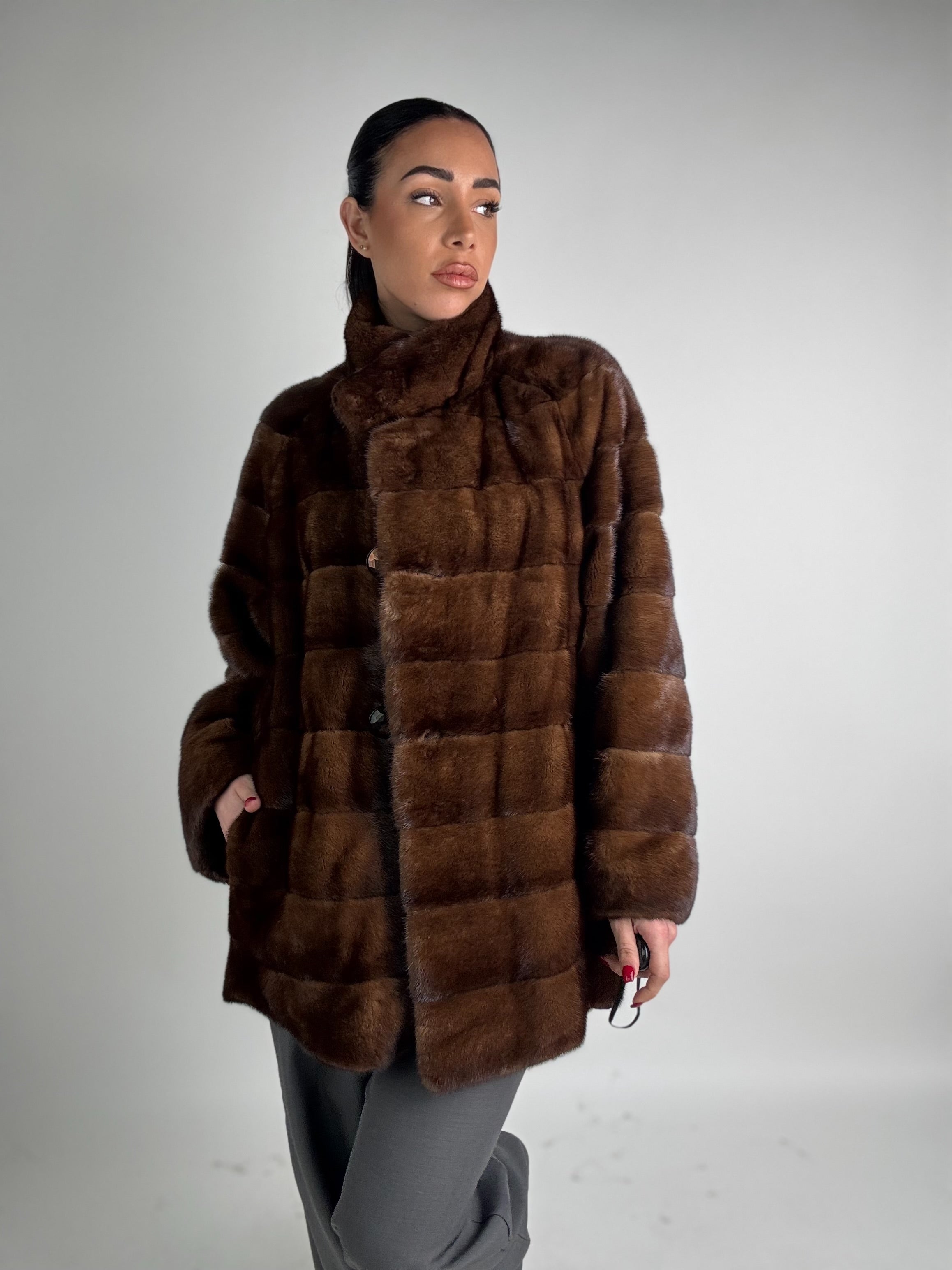Giacca in visone reversibile N388