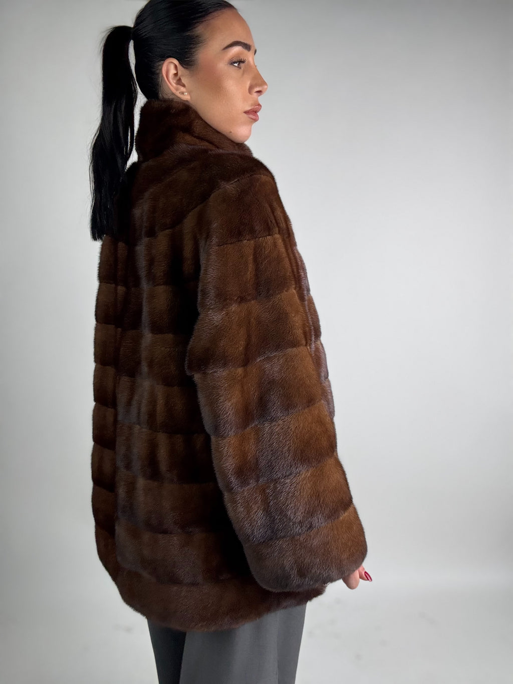 Giacca in visone reversibile N388