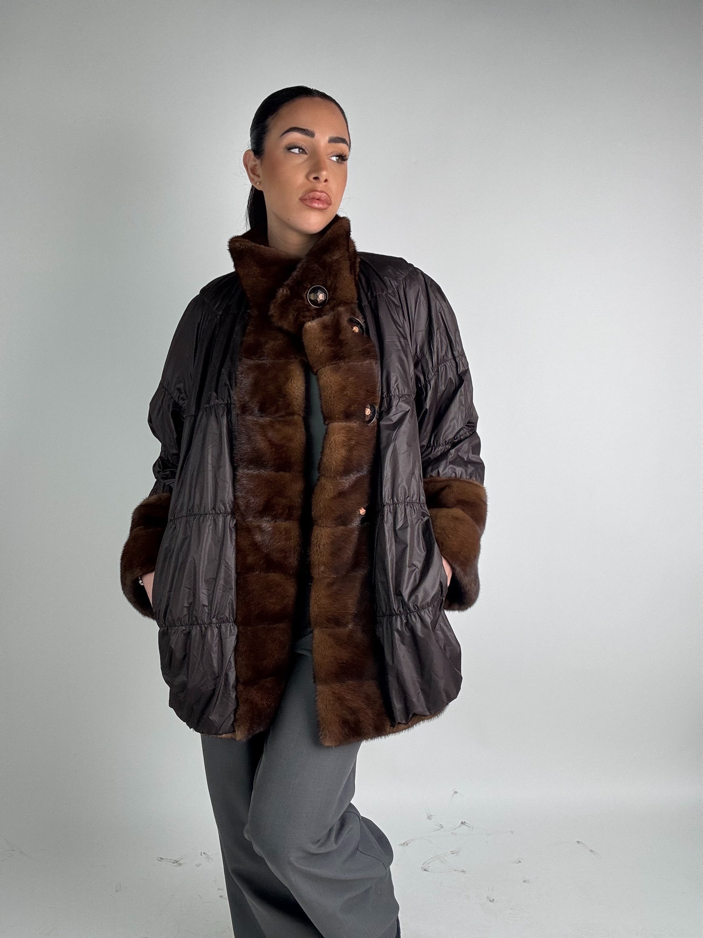 Giacca in visone reversibile N388