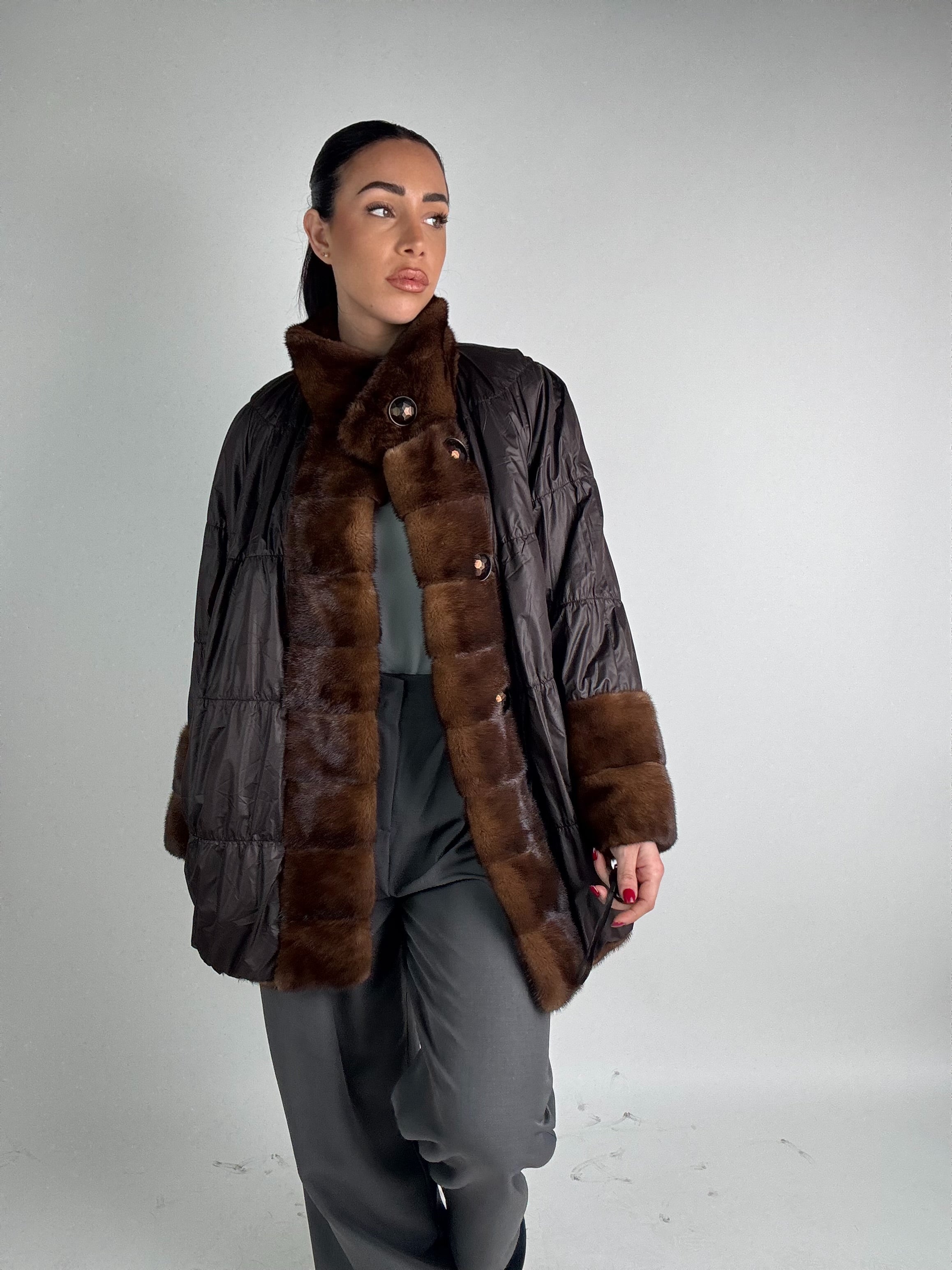 Giacca in visone reversibile N388