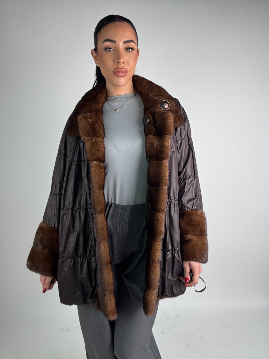 Giacca in visone reversibile N388