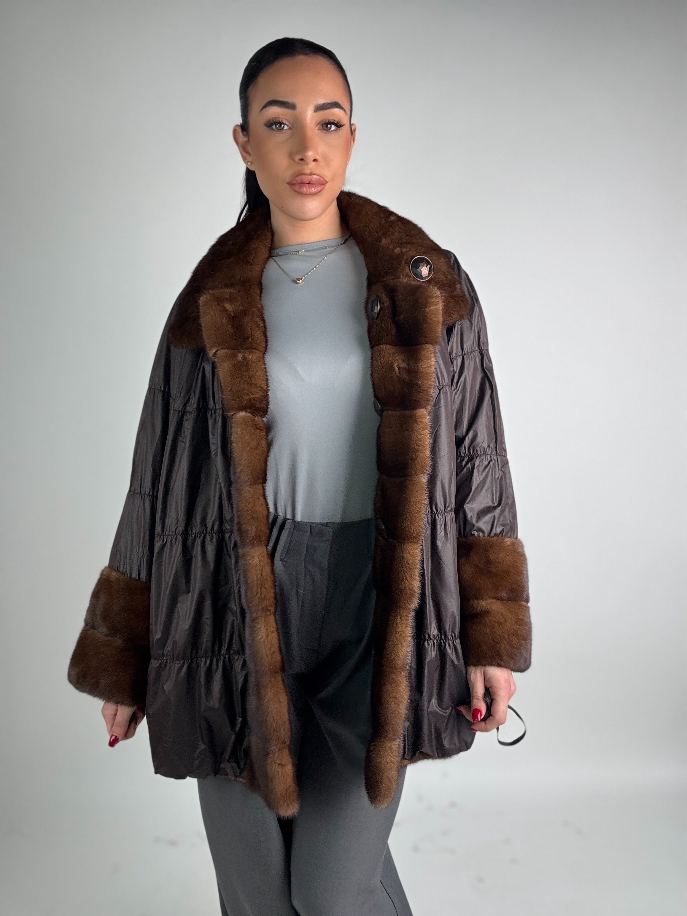 Giacca in visone reversibile N388