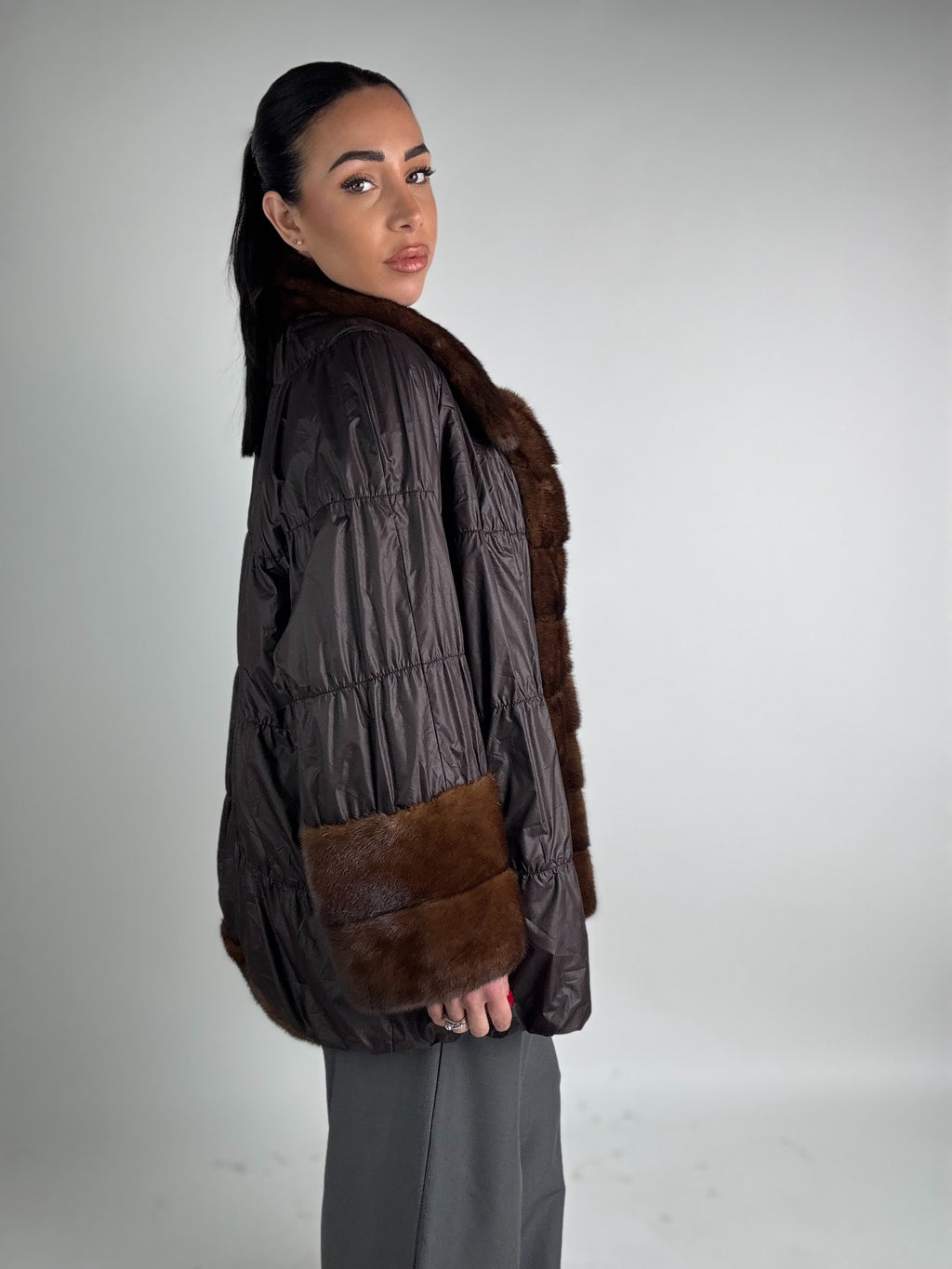 Giacca in visone reversibile N388