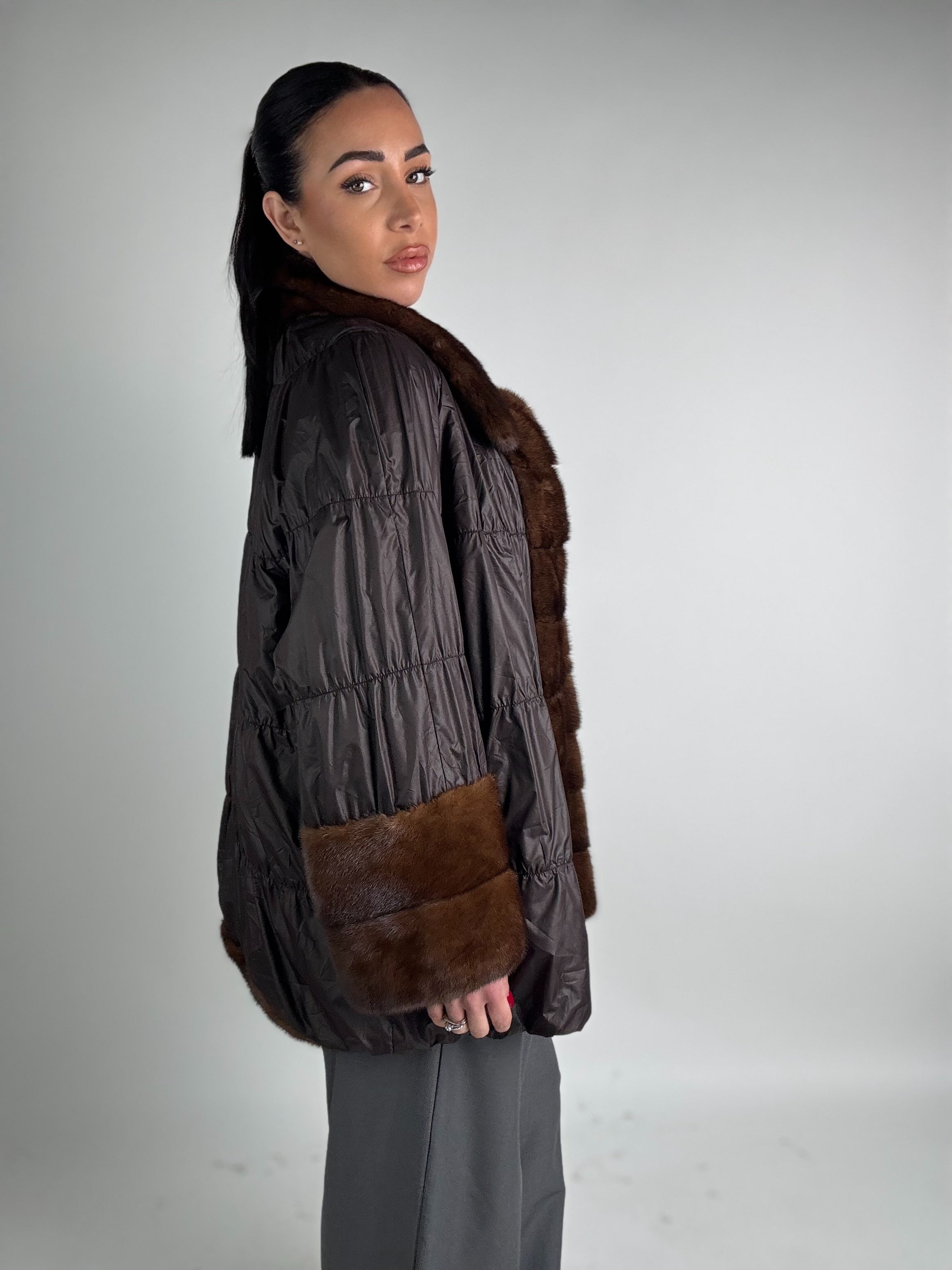 Giacca in visone reversibile N388