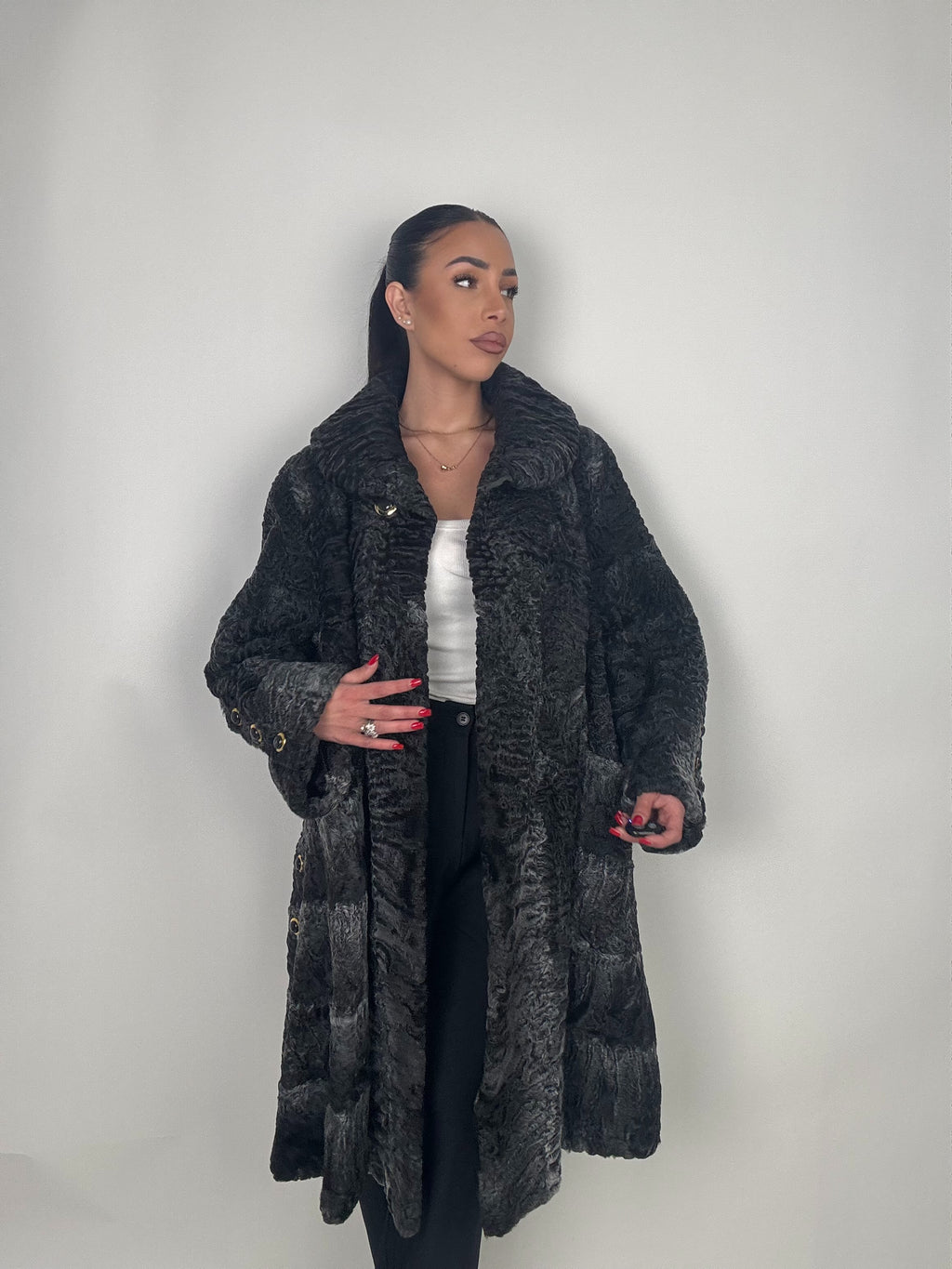 Cappotto in astrakan N70