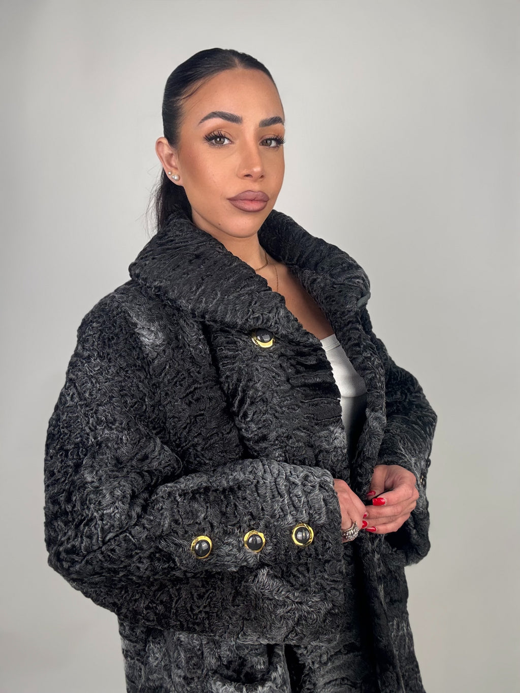 Cappotto in astrakan N70