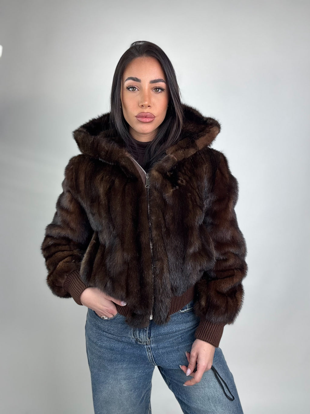 Mink Bomber Jacket
