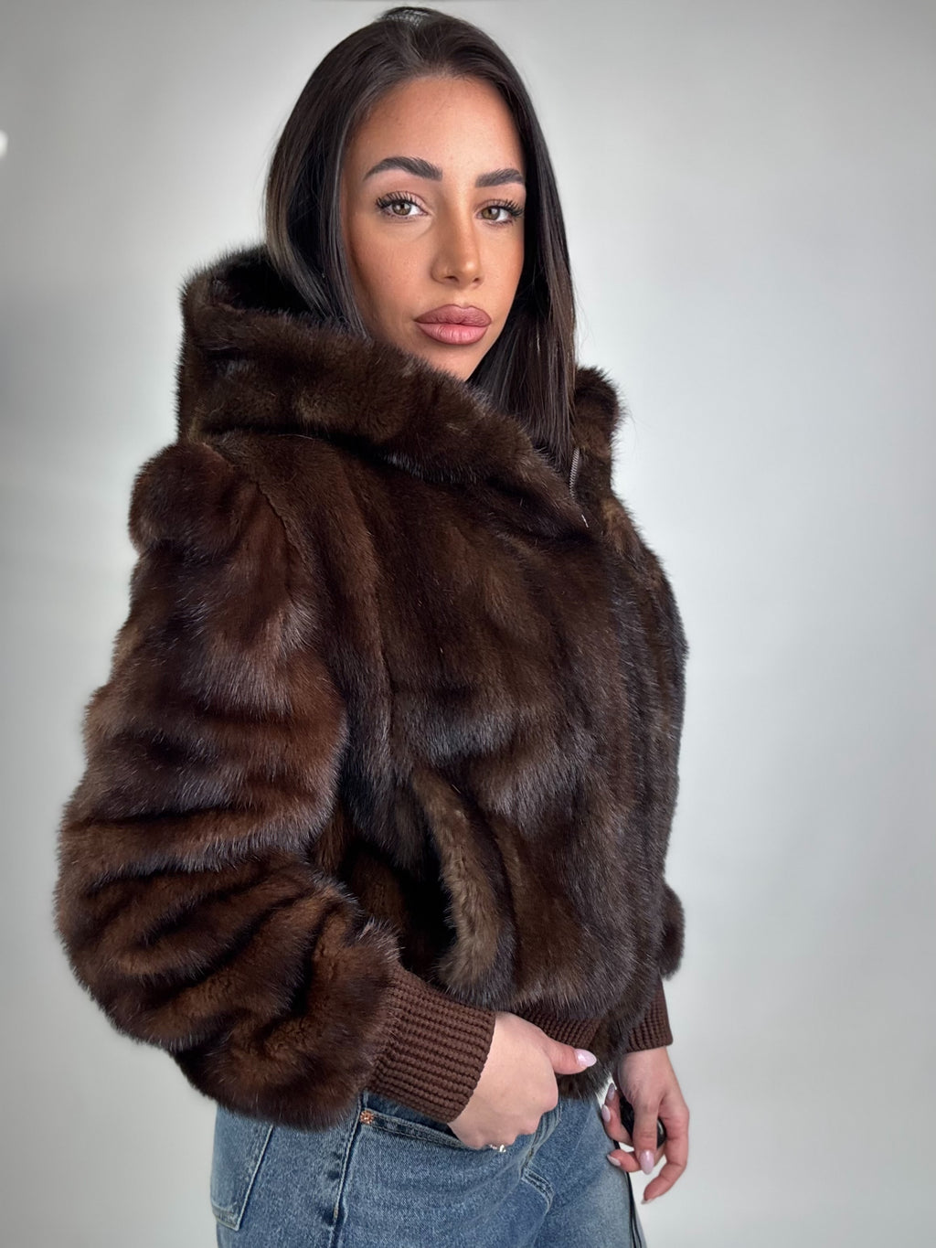 Mink Bomber Jacket