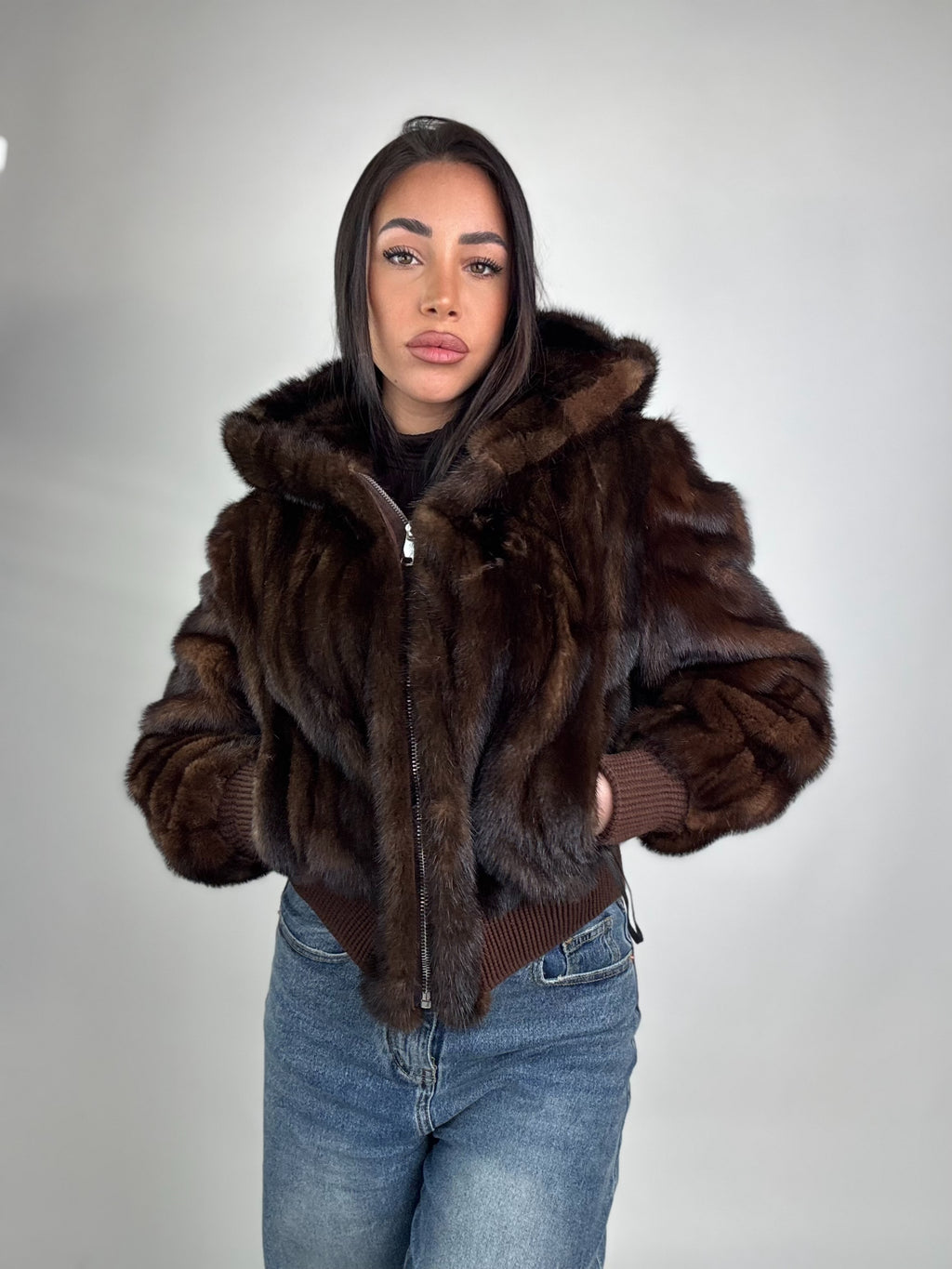 Mink Bomber Jacket