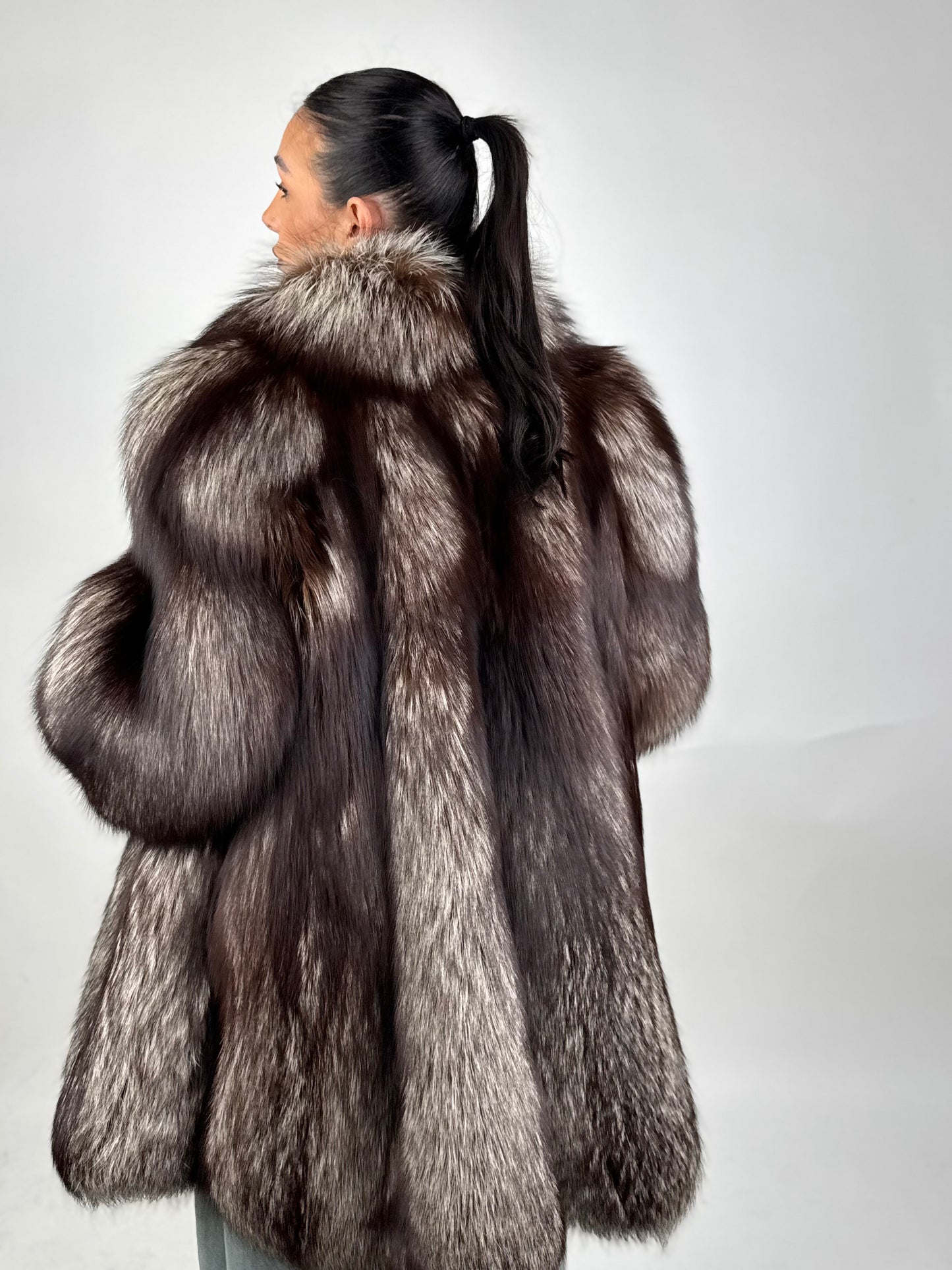 Cappotto in volpe argentata N523