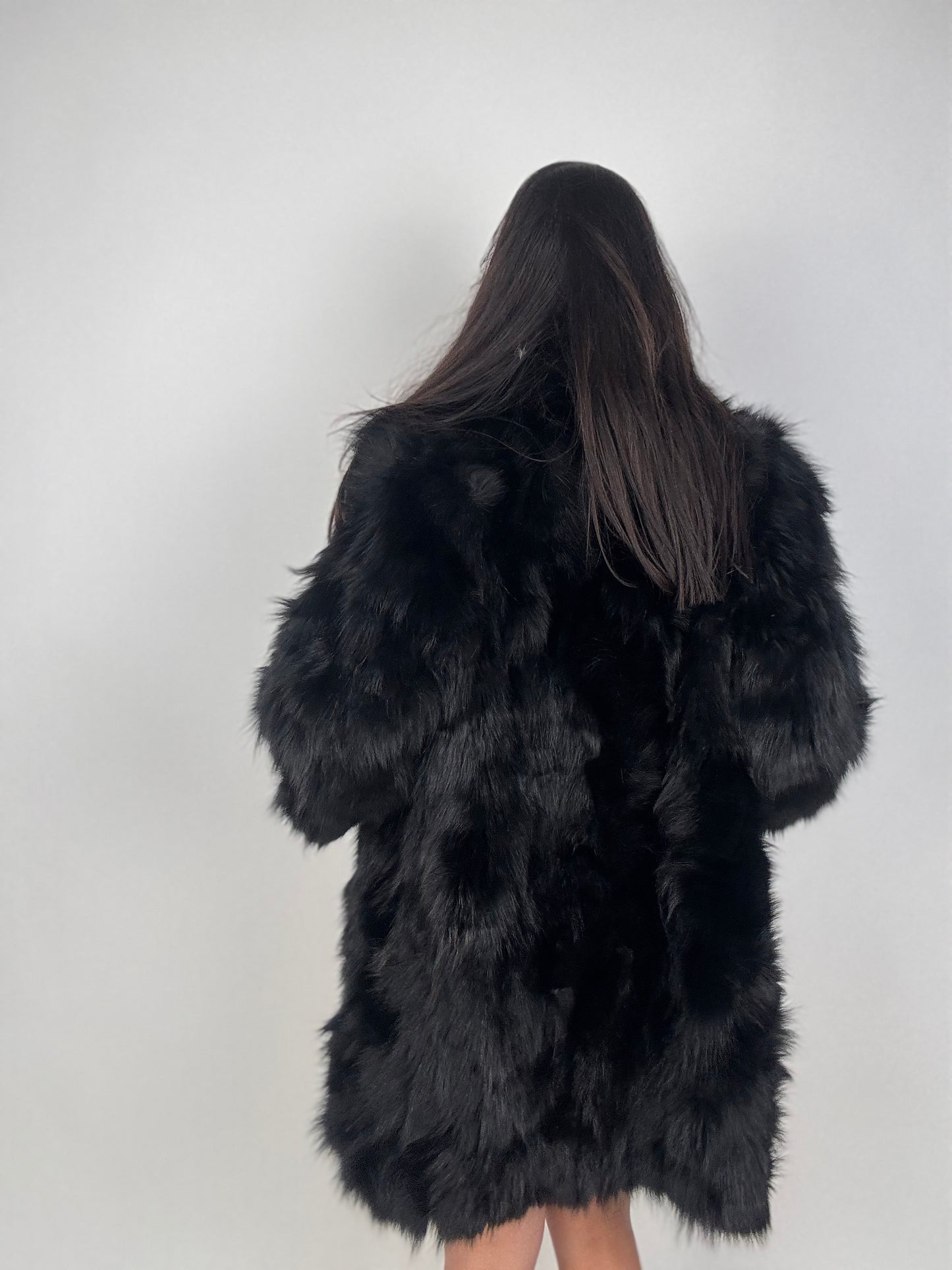 Giacca in volpe black N23
