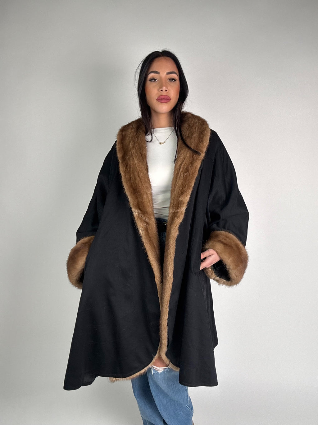 Cappotto in visone Fendi reversibile N538