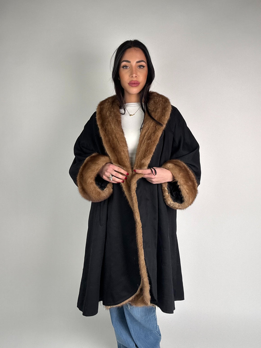 Cappotto in visone Fendi reversibile N538