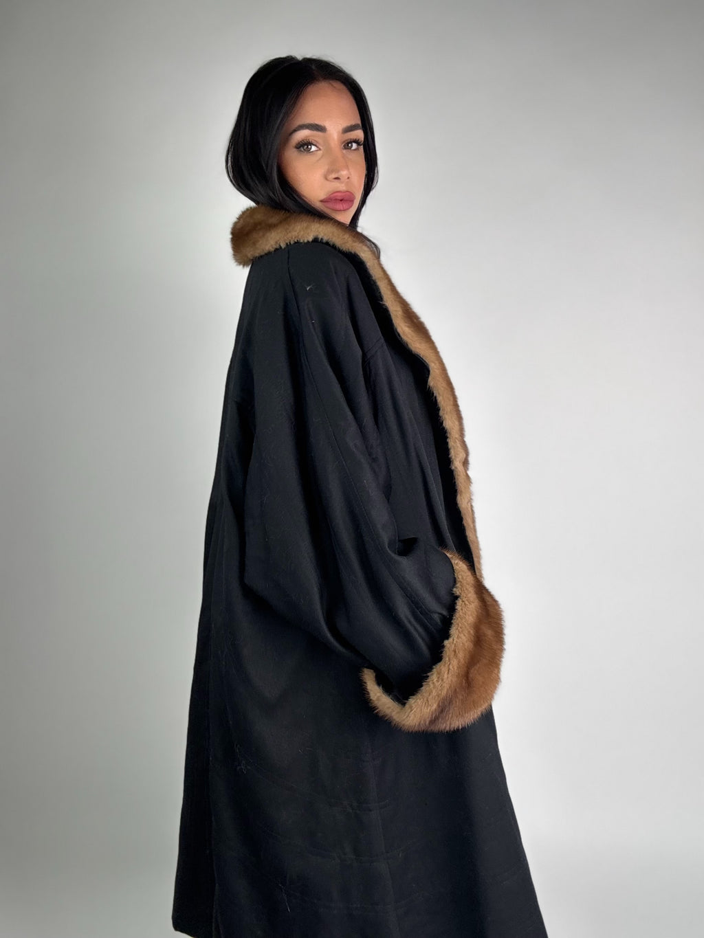 Cappotto in visone Fendi reversibile N538