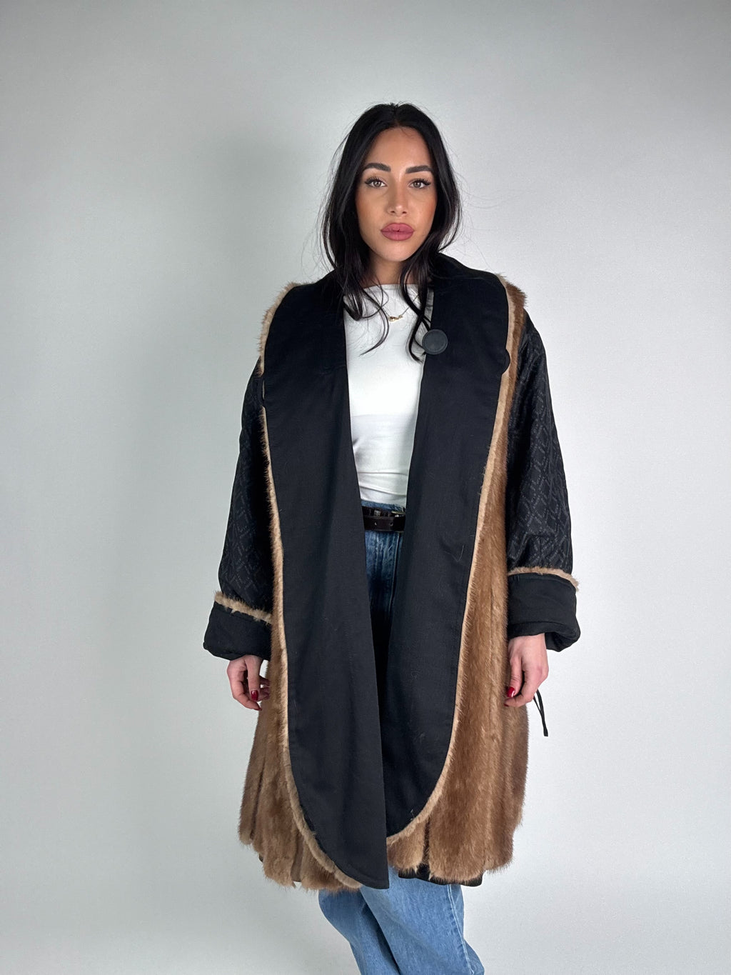 Cappotto in visone Fendi reversibile N538