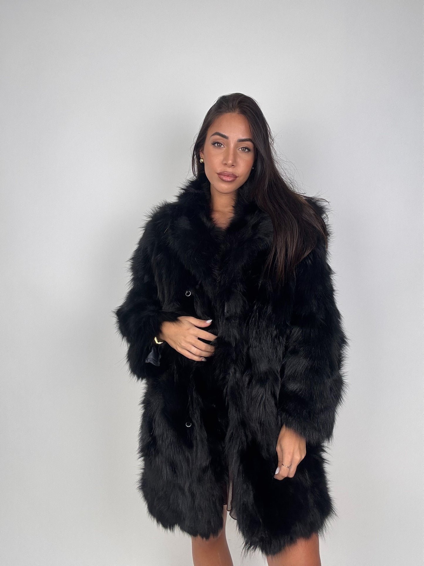 Giacca in volpe black N23