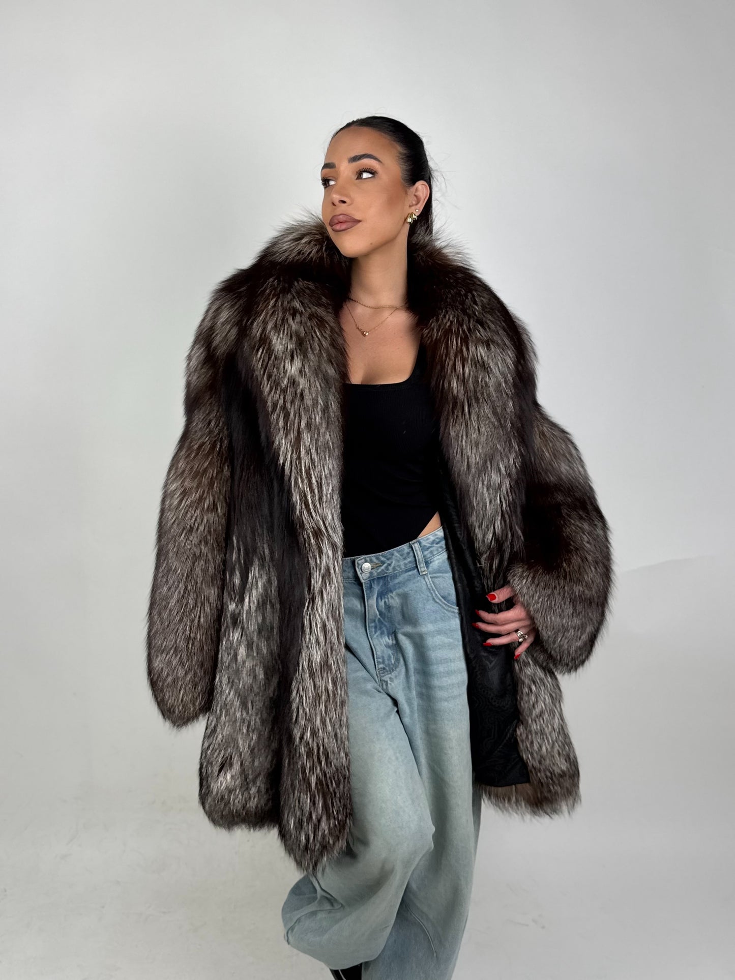 Cappotto in volpe argentata N523