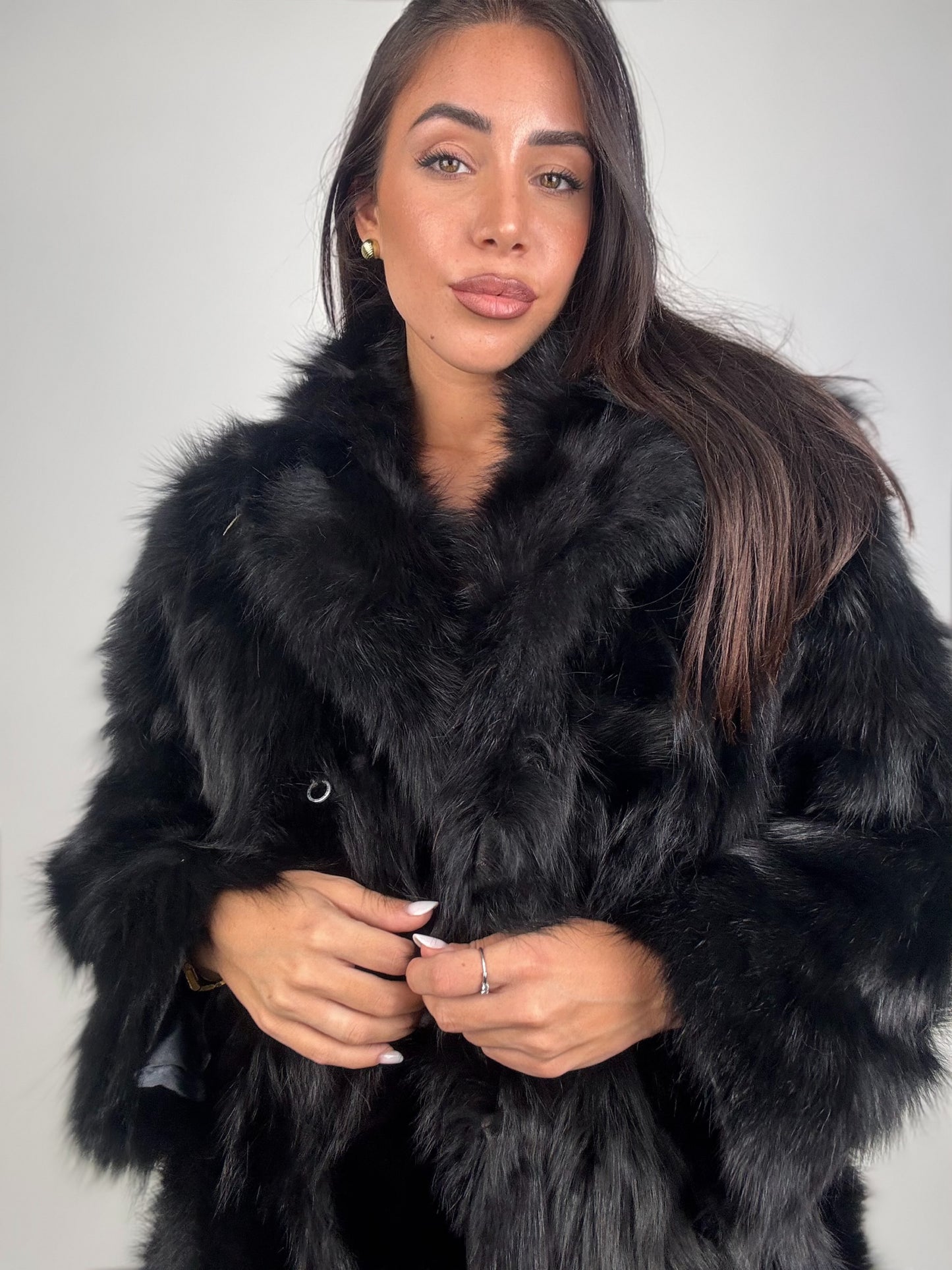 Giacca in volpe black N23