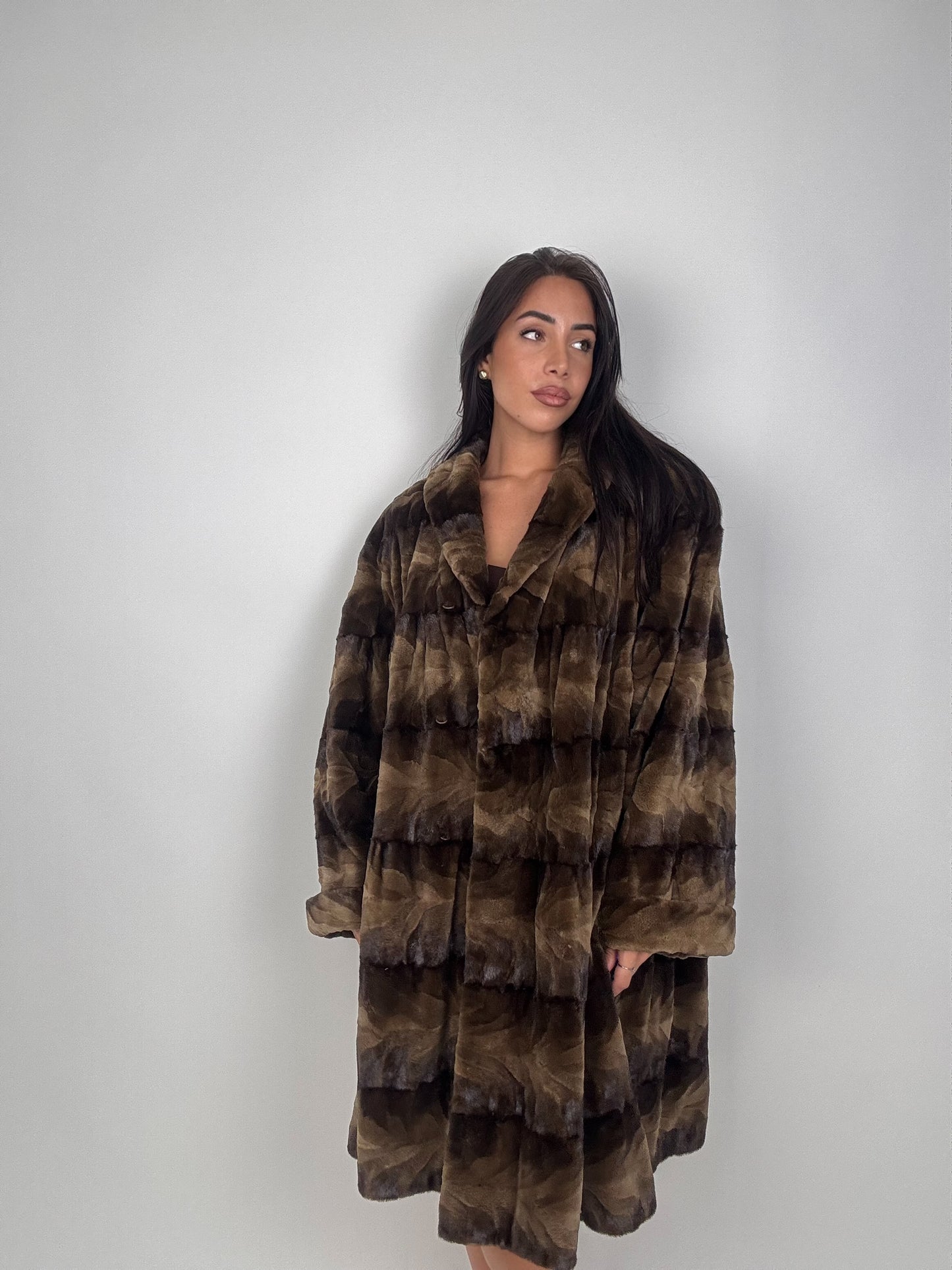 Cappotto in visone rasato N668