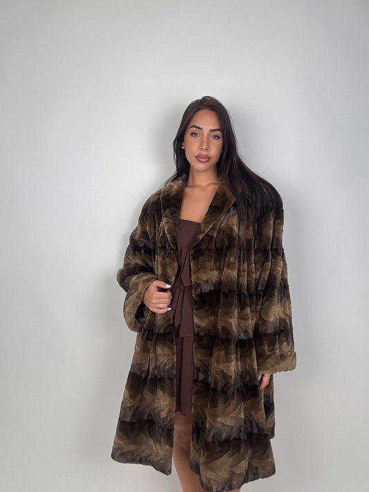 Cappotto in visone rasato N668