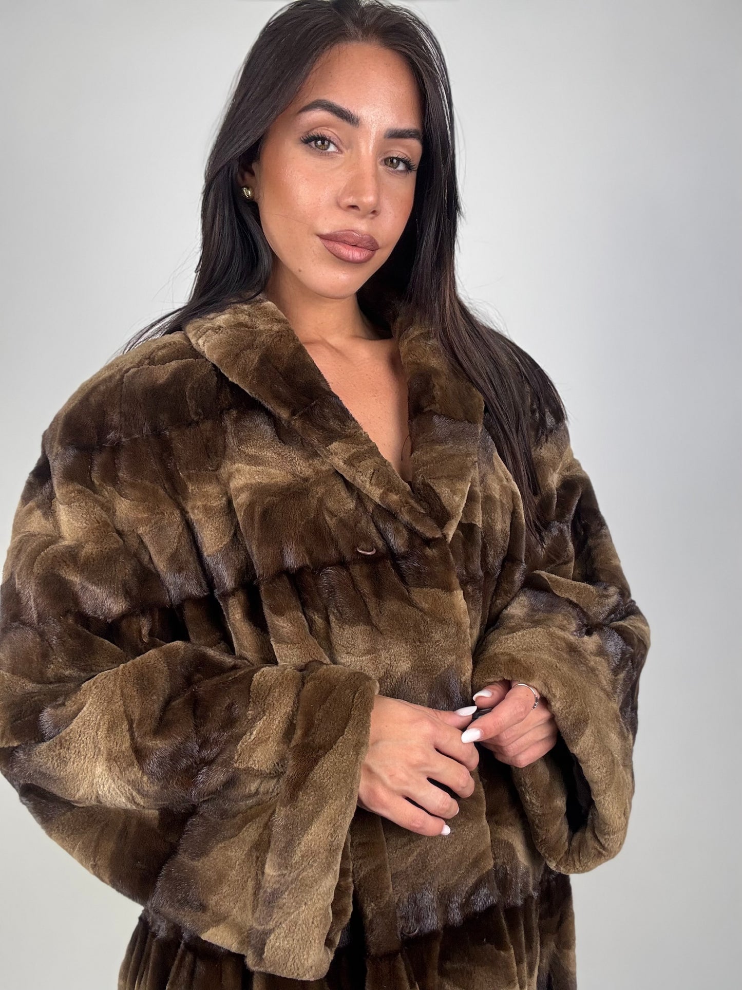 Cappotto in visone rasato N668