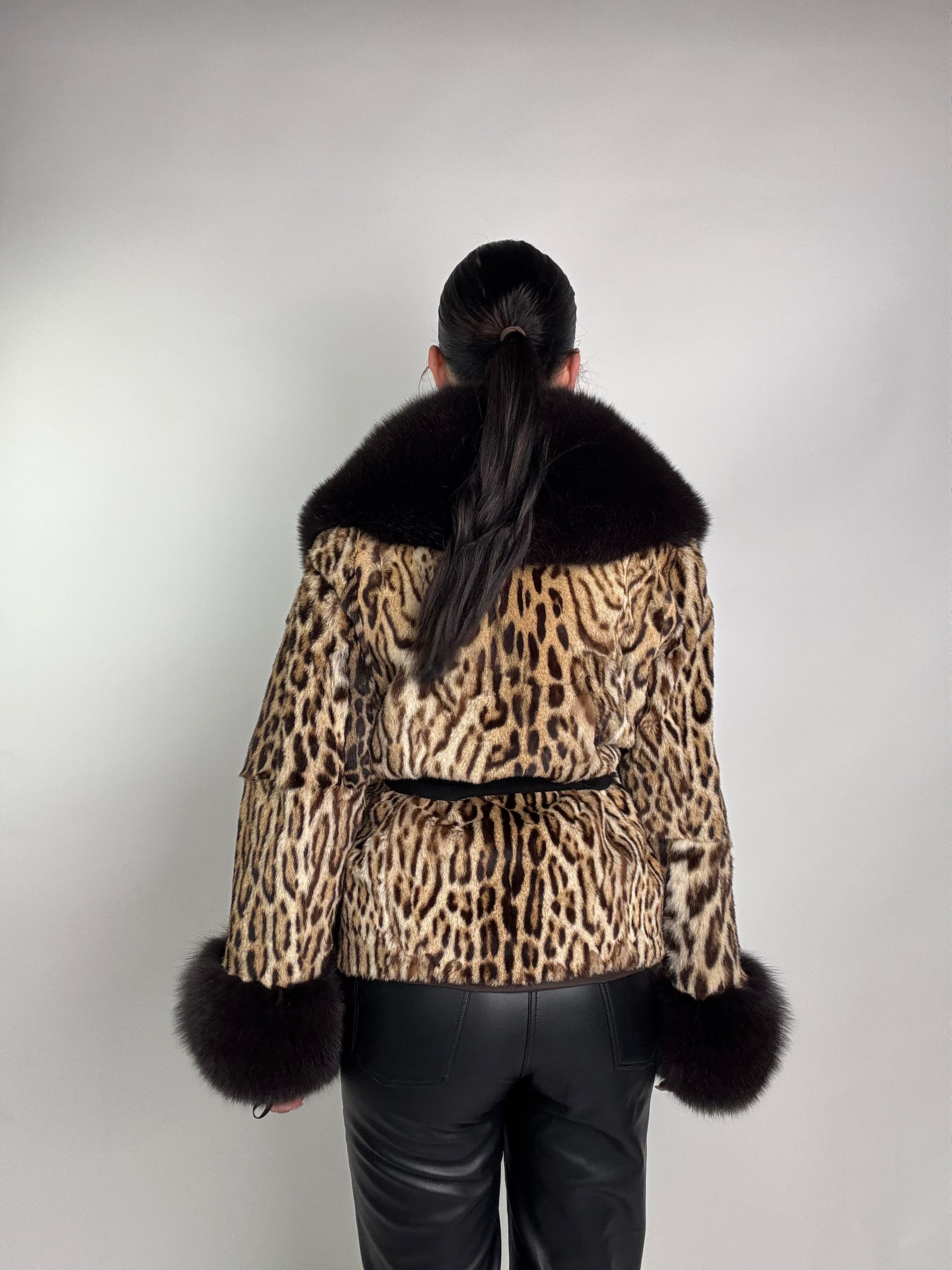 Giacca in leopardo e volpe N23