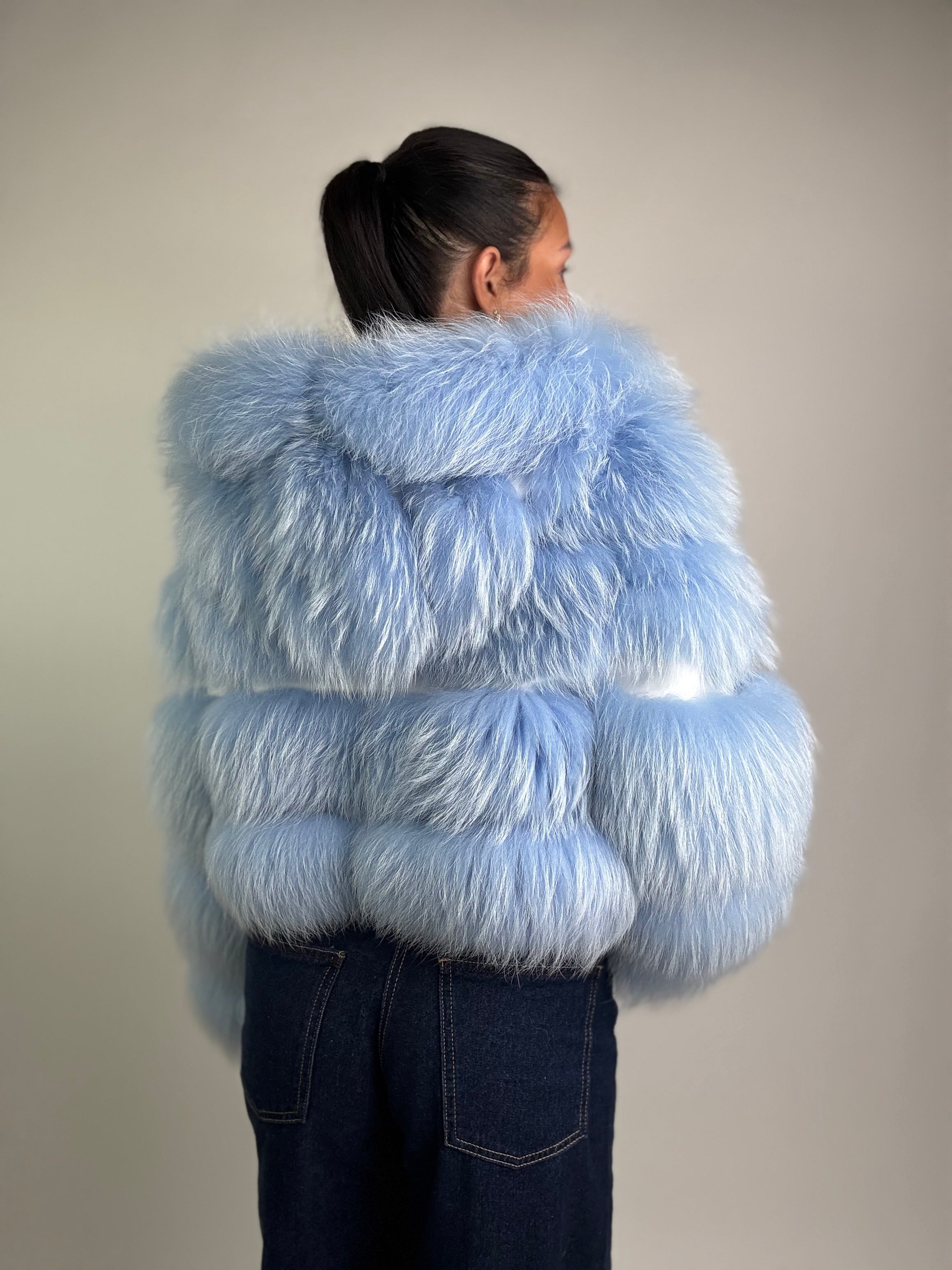 Bomber in volpe argentata