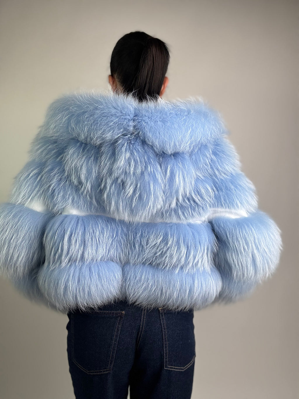 Bomber in volpe argentata