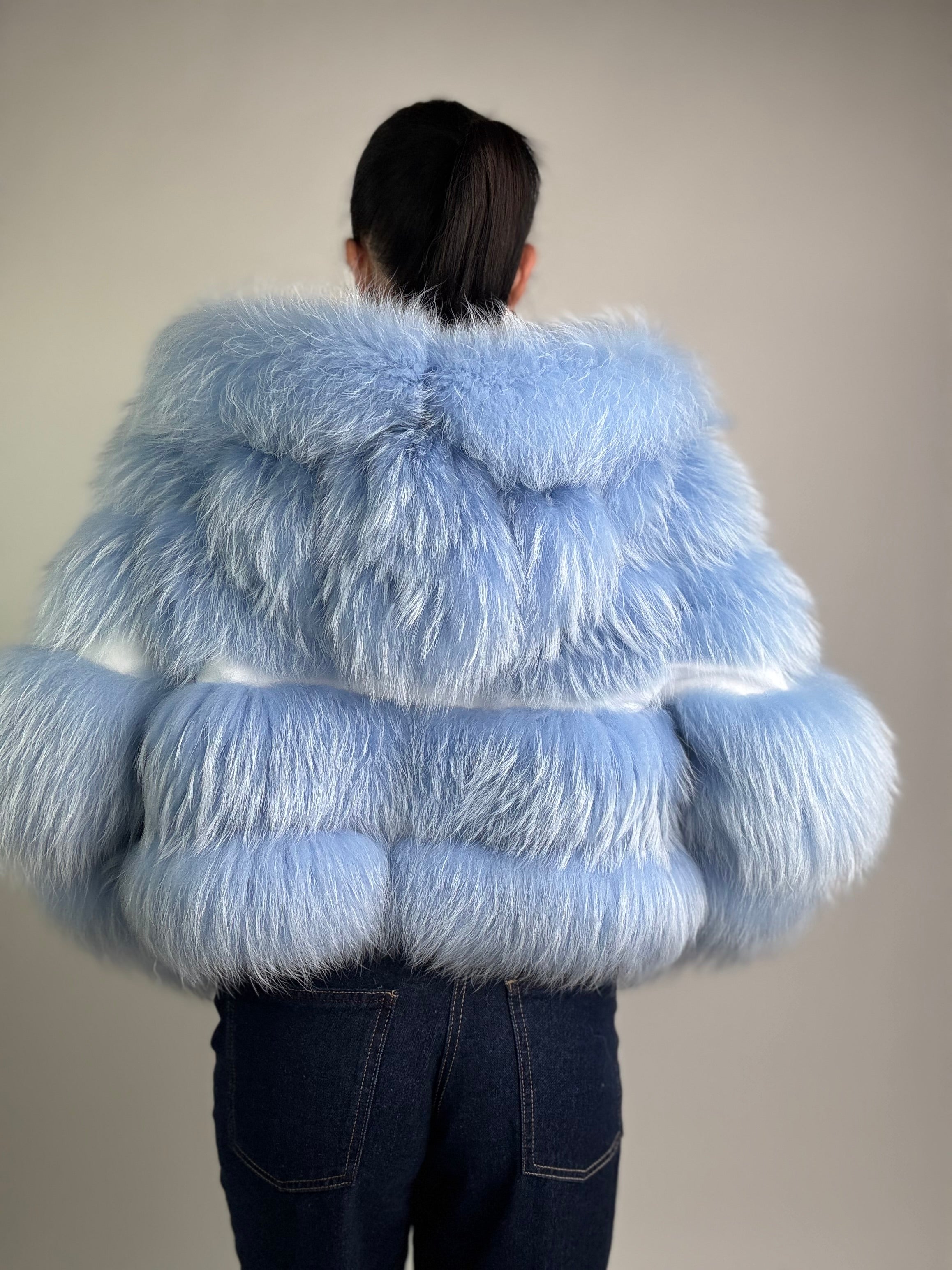 Bomber in volpe argentata