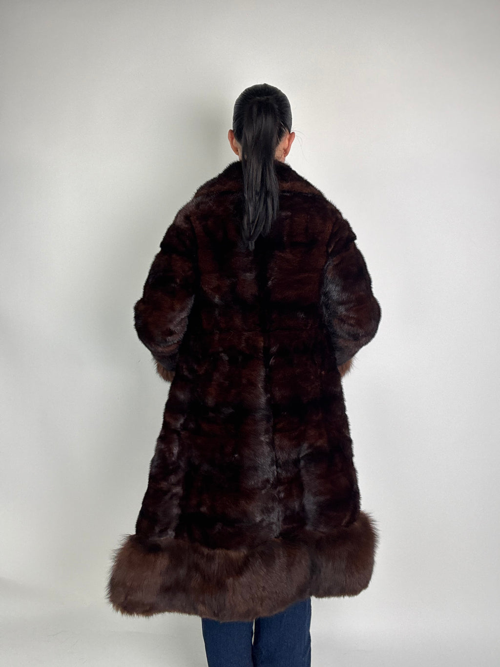 Cappotto in visone e volpe N541