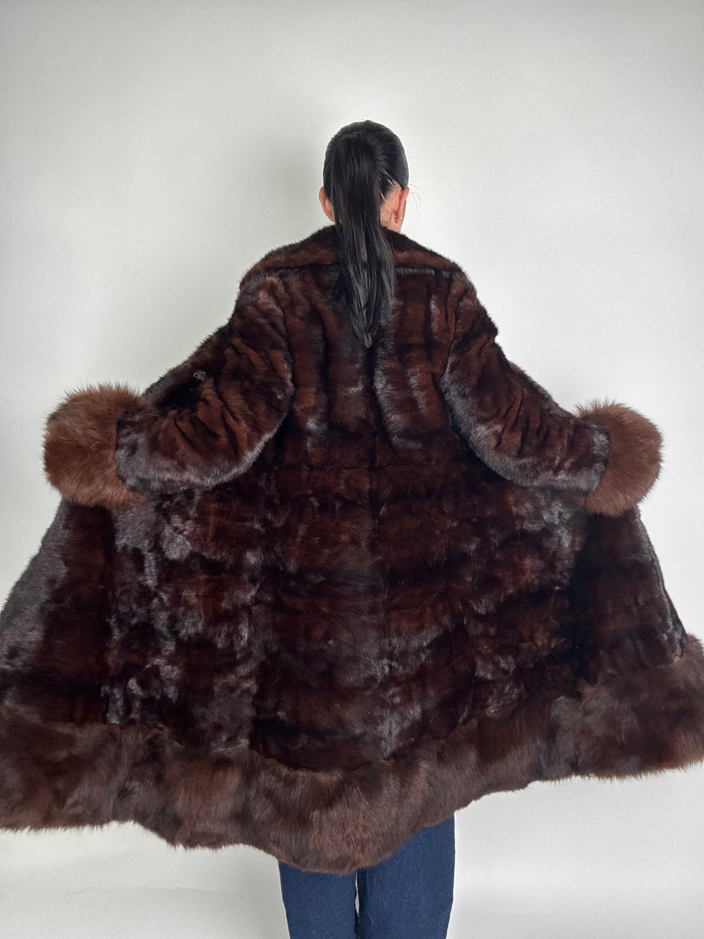 Cappotto in visone e volpe N541