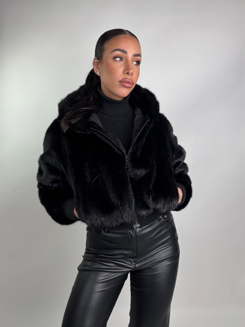 Mink Bomber Jacket