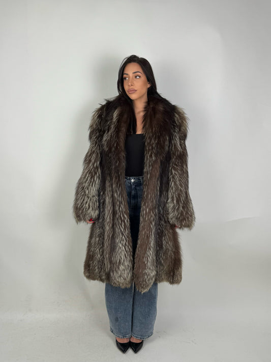 Cappotto in volpe argentata N531