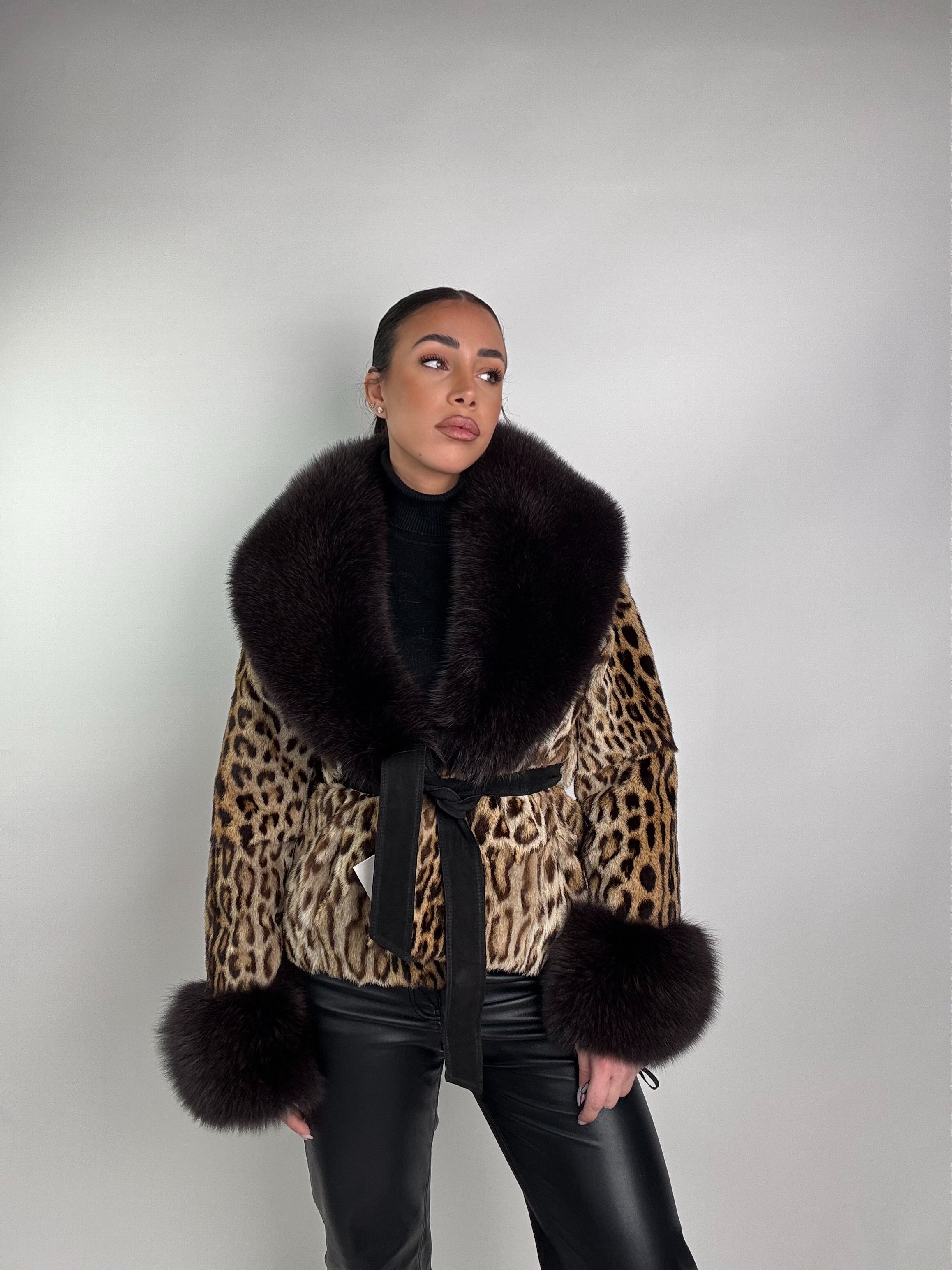 Giacca in leopardo e volpe N23