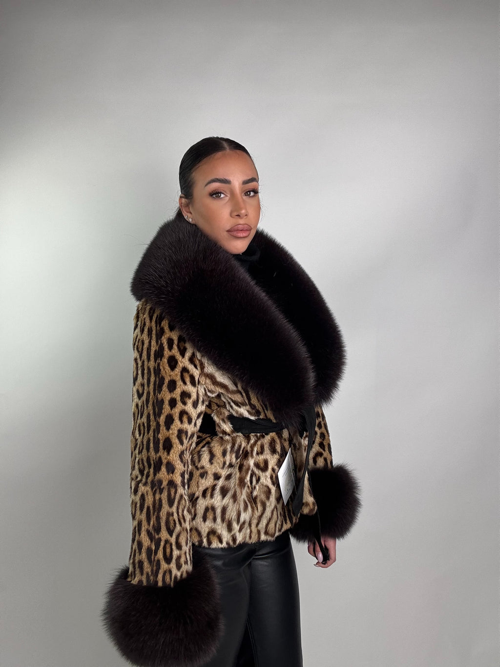 Giacca in leopardo e volpe N23