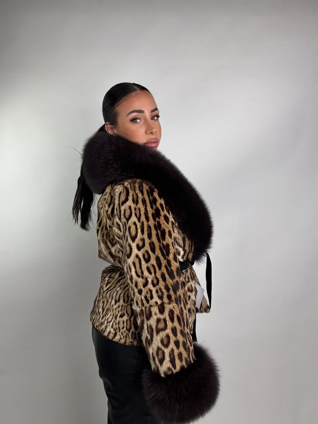 Giacca in leopardo e volpe N23