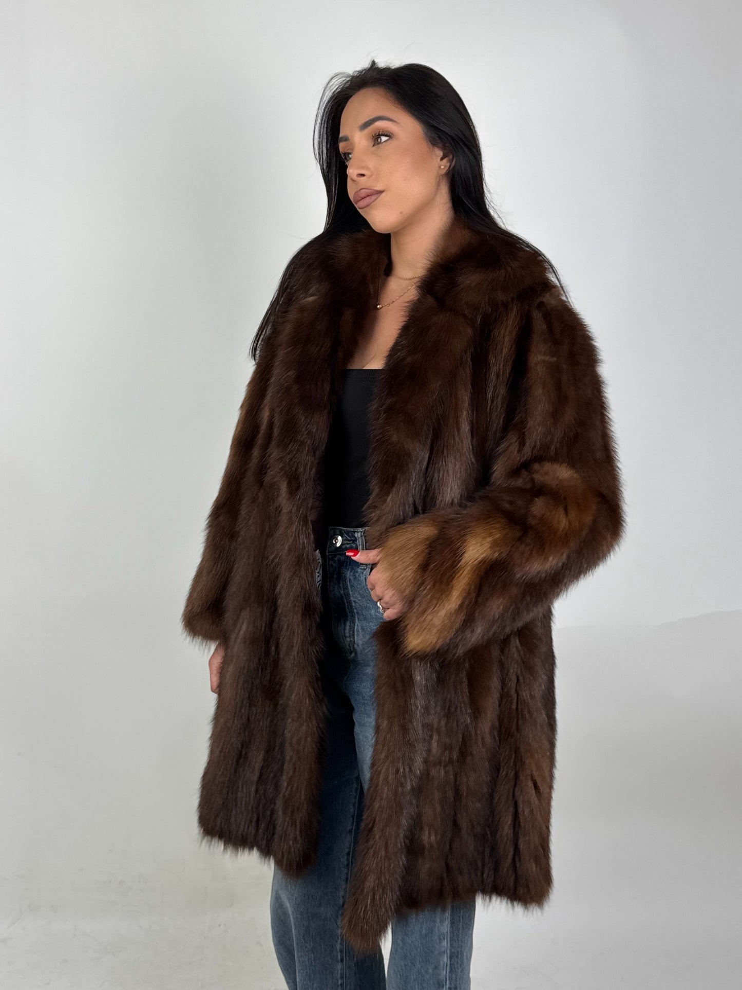 Cappotto in zibellino americano N637