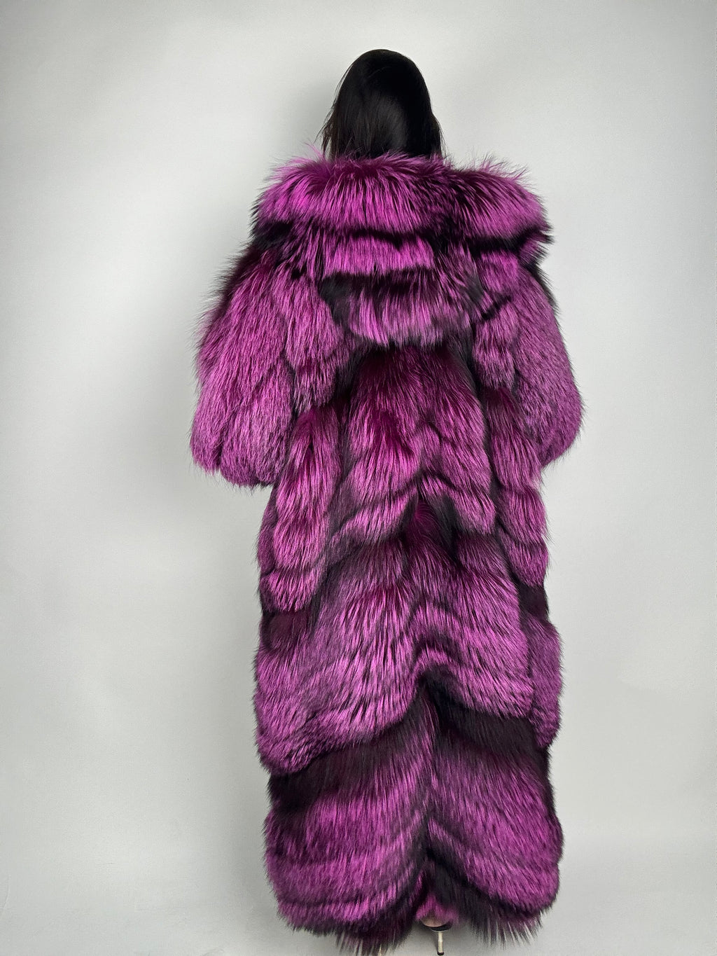 Cappotto in volpe argentata